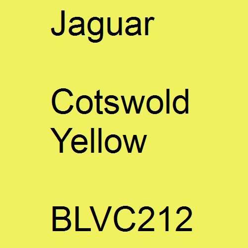 Jaguar, Cotswold Yellow, BLVC212.